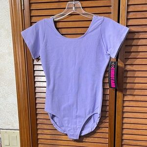 Child X-Large Lilac Short Sleeve Leotard